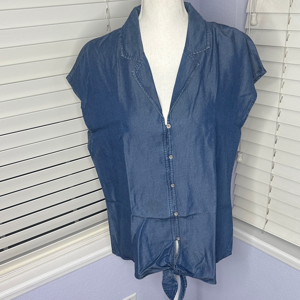 DKNY Indigo Button-Down Women's Shirt